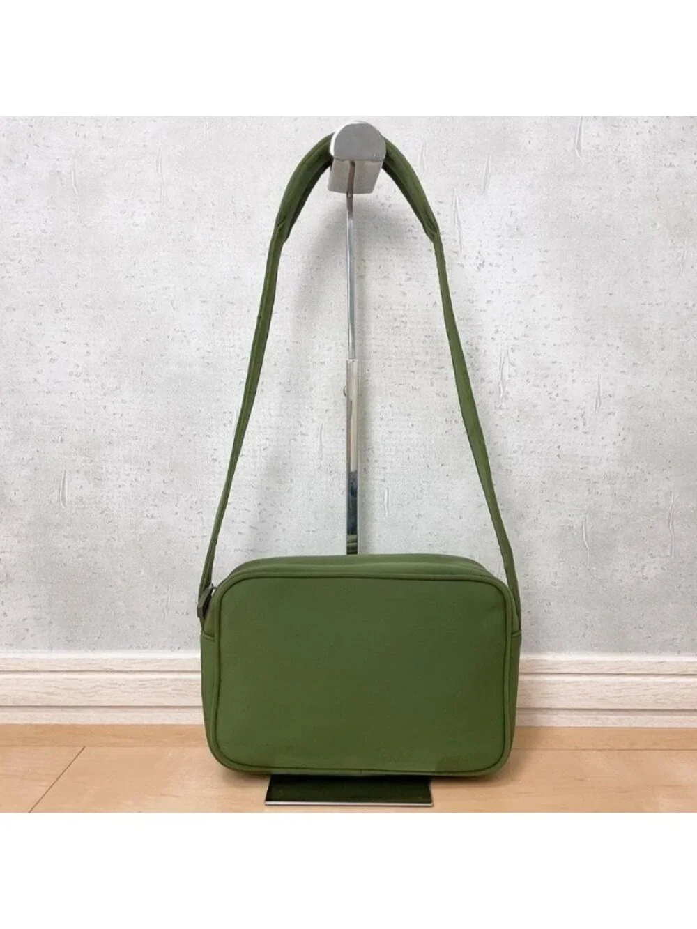 Miu Miu Archive Shoulder Bag Khaki Logo